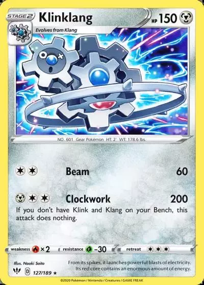 Klinklang 127/189 Darkness Ablaze Pokemon card