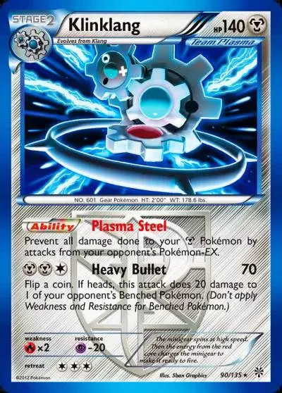 Klinklang 90/135 Plasma Storm Pokemon card