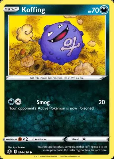 Koffing 94/198 Chilling Reign Pokemon card