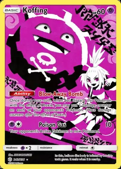 Koffing 243/236 Cosmic Eclipse Pokemon card