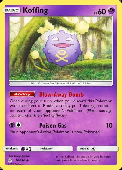 Koffing 76/236 Cosmic Eclipse Pokemon card