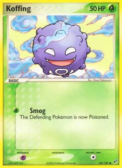 Koffing 62/107 Deoxys Pokemon card