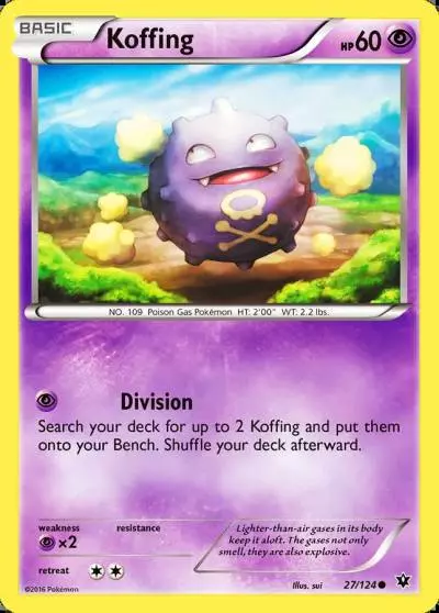 Koffing 27/124 Fates Collide Pokemon card