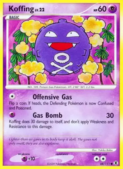 Koffing 68/111 Rising Rivals Pokemon card