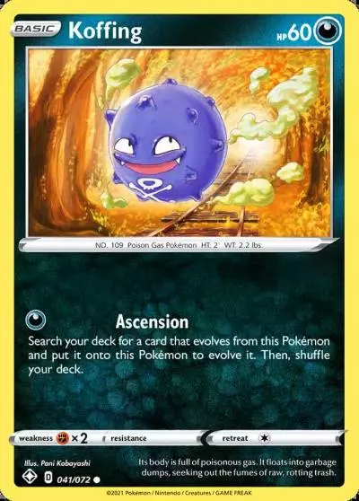 Koffing 41/72 Shining Fates Pokemon card