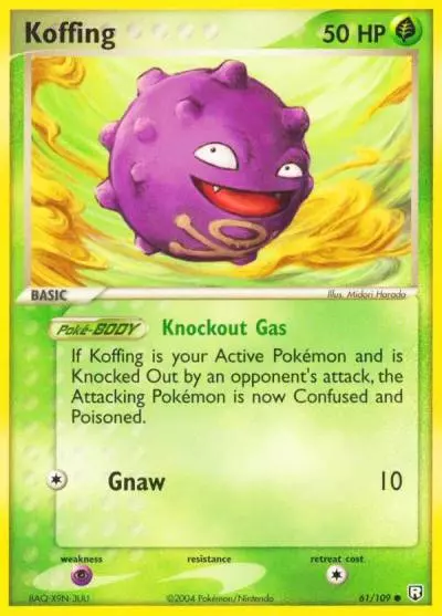 Koffing 61/109 Team Rocket Returns Pokemon card