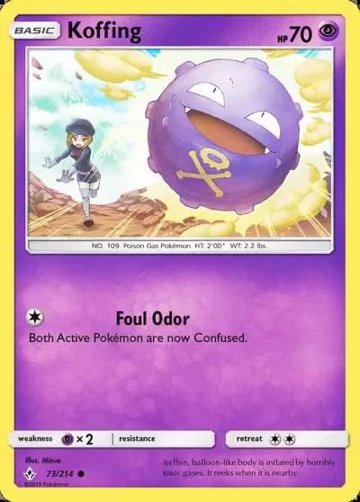 Koffing 73/214 Unbroken Bonds Pokemon card