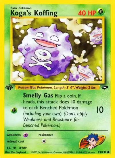 Koga's Koffing 79/132 Gym Challenge Pokemon card