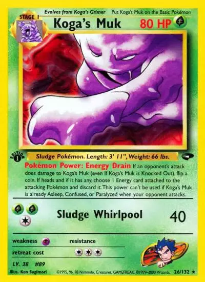 Koga's Muk 26/132 Gym Challenge Pokemon card