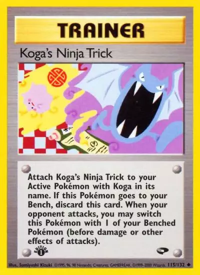 Koga's Ninja Trick 115/132 Gym Challenge Pokemon card