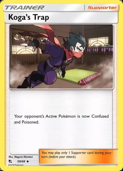 Koga's Trap 59/68 Hidden Fates Pokemon card