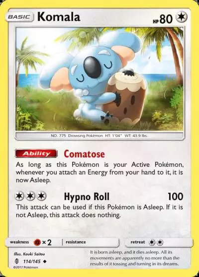 Komala 114/145 Guardians Rising Pokemon card