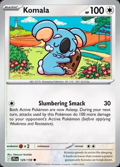 Komala 129/159 Journey Together Pokemon card
