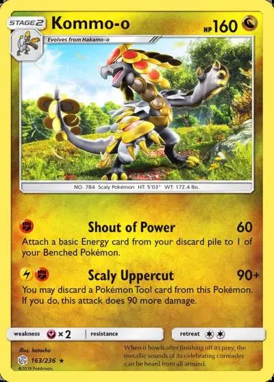 Kommo-o 163/236 Cosmic Eclipse Pokemon card
