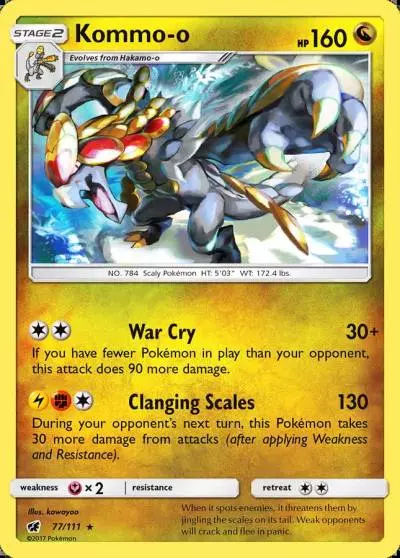 Kommo-o 77/111 Crimson Invasion Pokemon card