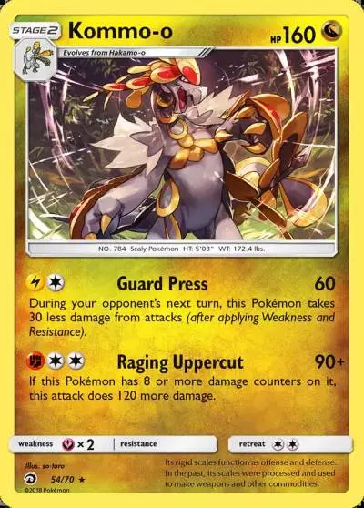 Kommo-o 54/70 Dragon Majesty Pokemon card