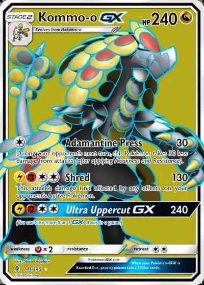 Kommo-o-GX 141/145 Guardians Rising Pokemon card