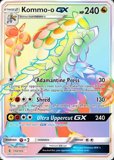 Kommo-o-GX 159/145 Guardians Rising Pokemon card
