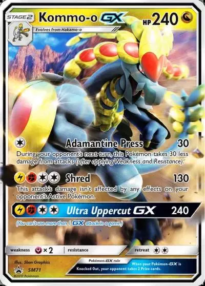 Kommo-o-GX SM71/248 SM Black Star Promos Pokemon card