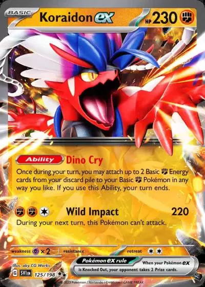 Koraidon ex 125/198 Scarlet & Violet Pokemon card