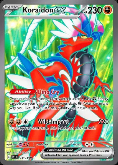 Koraidon ex 231/198 Scarlet & Violet Pokemon card