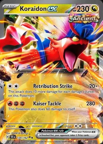 Koraidon ex 120/162 Temporal Forces Pokemon card