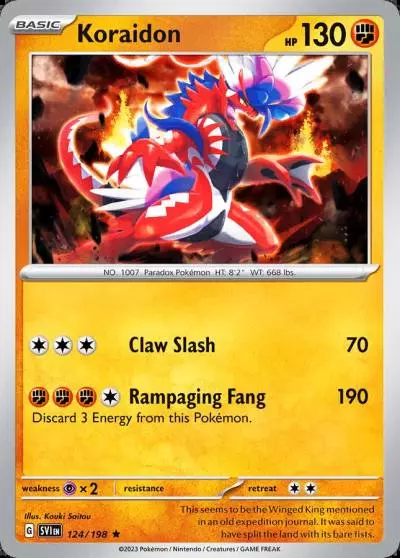 Koraidon 124/198 Scarlet & Violet Pokemon card