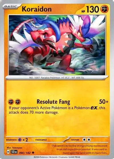 Koraidon 90/142 Stellar Crown Pokemon card