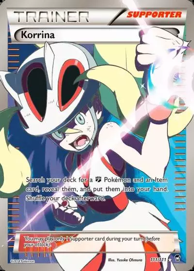 Korrina 111/111 Furious Fists Pokemon card