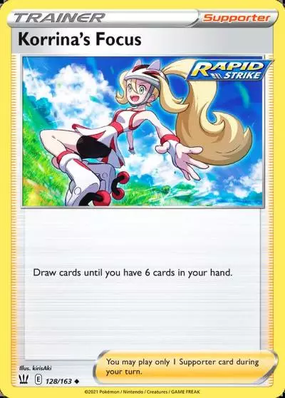 Korrina's Focus 128/163 Battle Styles Pokemon card