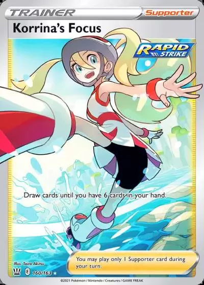 Korrina's Focus 160/163 Battle Styles Pokemon card