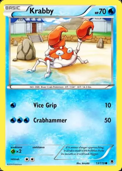 Krabby 13/119 Phantom Forces Pokemon card