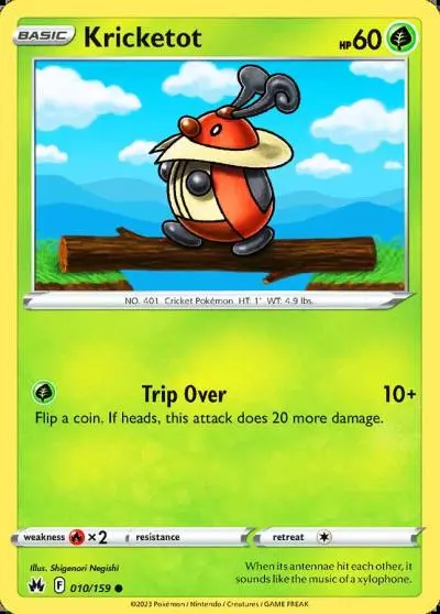 Kricketot 10/159 Crown Zenith Pokemon card