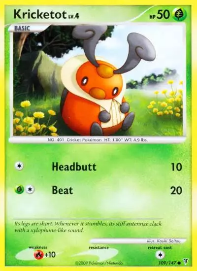 Kricketot 109/147 Supreme Victors Pokemon card