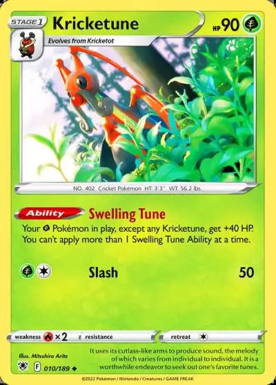 Kricketune 10/189 Astral Radiance Pokemon card