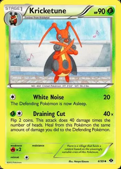 Kricketune 4/99 Next Destinies Pokemon card