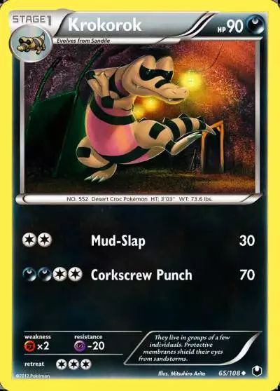 Krokorok 65/108 Dark Explorers Pokemon card