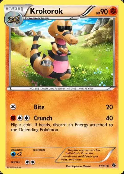 Krokorok 61/98 Emerging Powers Pokemon card