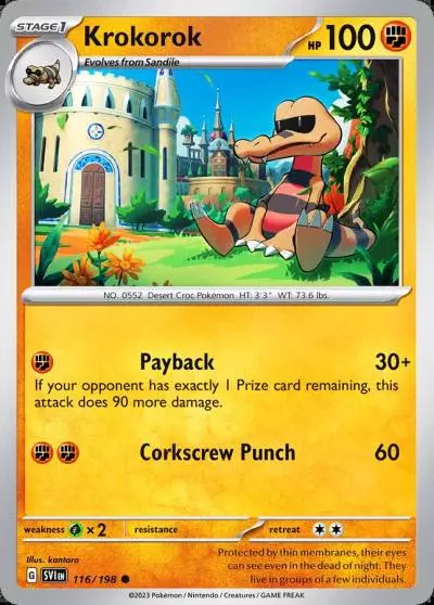 Krokorok 116/198 Scarlet & Violet Pokemon card