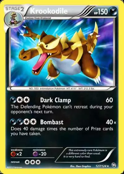 Krookodile 127/124 Dragons Exalted Pokemon card