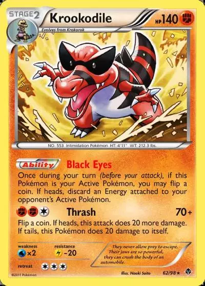 Krookodile 62/98 Emerging Powers Pokemon card