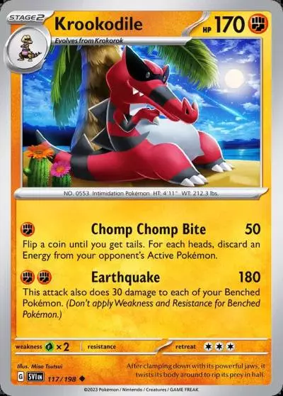 Krookodile 117/198 Scarlet & Violet Pokemon card