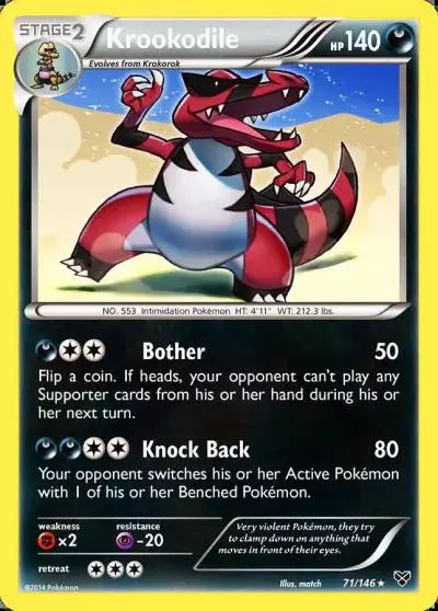 Krookodile 71/146 XY Pokemon card