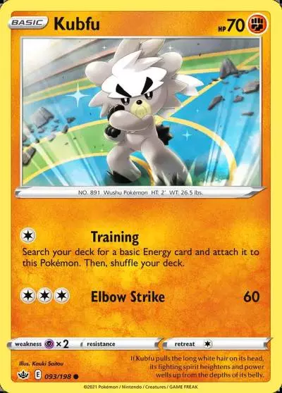 Kubfu 93/198 Chilling Reign Pokemon card
