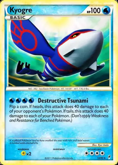 Kyogre 12/95 Call of Legends Pokemon card