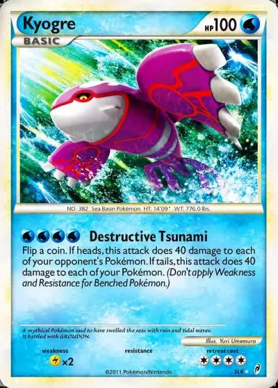 Kyogre SL6/95 Call of Legends Pokemon card