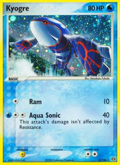 Kyogre 6/106 Emerald Pokemon card