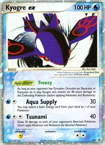 Kyogre ex 37/40 Nintendo Black Star Promos Pokemon card