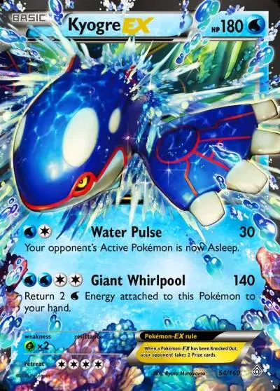 Kyogre-EX 54/160 Primal Clash Pokemon card