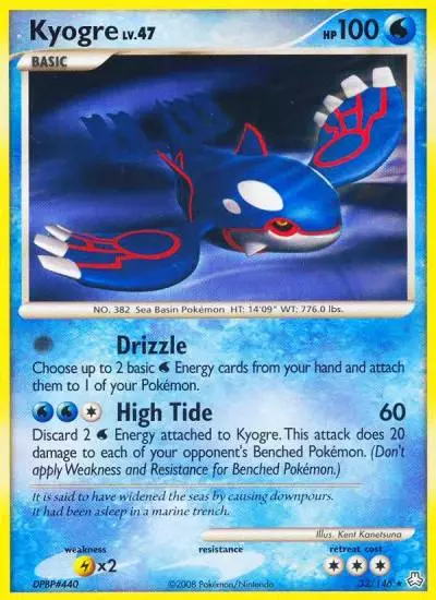 Kyogre 32/146 Legends Awakened Pokemon card